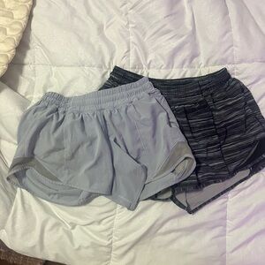 2 Lululemon size 4 hotty hot shorts low rise